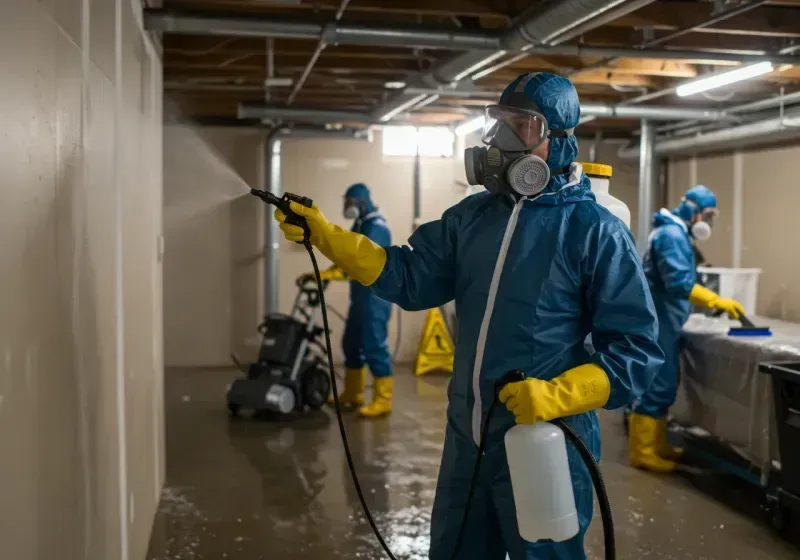 Basement Sanitization and Antimicrobial Treatment process in Wayne County, IN