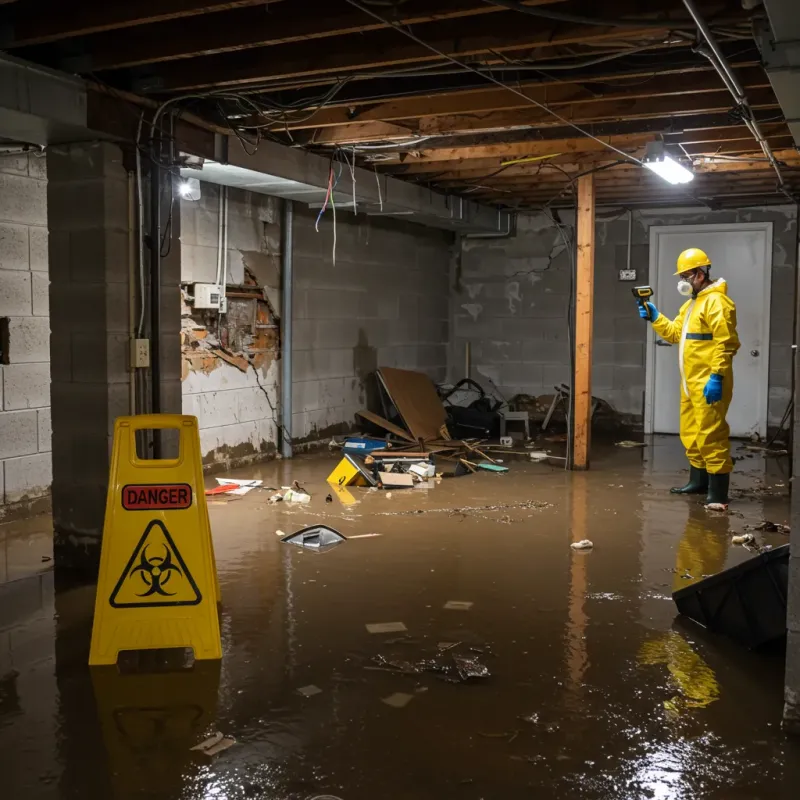 Flooded Basement Electrical Hazard in Wayne County, IN Property