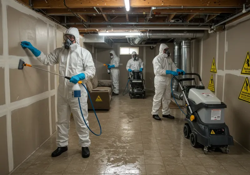 Basement Moisture Removal and Structural Drying process in Wayne County, IN